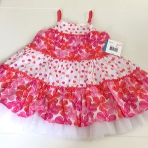 Polka dots and floral summer dress